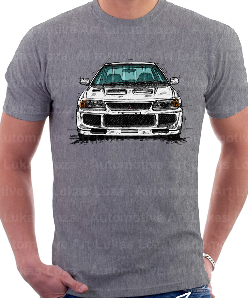 Mitsubishi Lancer Evolution 3. T-shirt in Heather Grey Colour ...