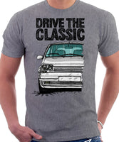 Drive The Classic R5 GT Turbo. T-shirt in Heather Grey Color