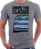 Drive The Classic R5 GT Turbo. T-shirt in Heather Grey Color