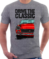 Drive The Classic Austin Healey Sprite  Mk 4 Facelift Model. T-shirt in Heather Grey Colour