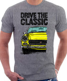 Drive The Classic Austin Healey Sprite  Mk 4 Facelift Model. T-shirt in Heather Grey Colour