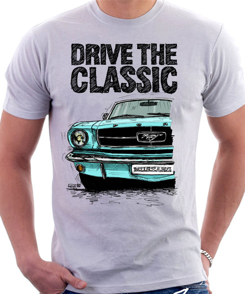 Drive The – Lukas By Loza Colour T-shirt Classic White Ford Art in Automotive Mustang
