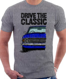 Drive The Classic Ford Cortina Mk2 Black Grille. T-shirt in Heather Grey Colour