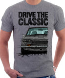 Drive The Classic Datsun 510/1600 Grille Version 2. T-shirt in Heather Grey Colour