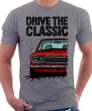 Drive The Classic Datsun 510/1600 Grille Version 2. T-shirt in Heather Grey Colour